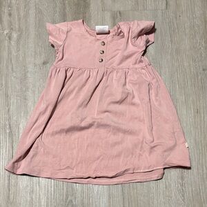 Jax & Lennon Sweet Pink Flutter Sleeve Kids Dress